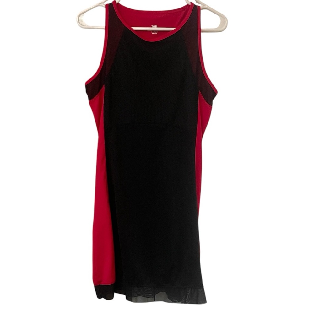 Tail Black and Red Sleeveless Athletic Dress